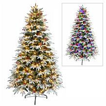 Puleo International 7.5' Pre-lit Fir Tree 700 Color Select LED Lights