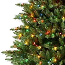 Puleo International 7.5' Pre-Lit Franklin Fir Christmas Tree