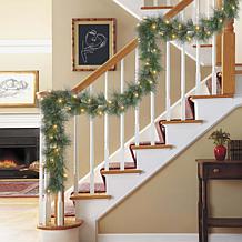 Puleo International 9 ft. x 10" B/O Glittery Garland, 70 Tips