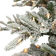 Puleo Intl. Pre-Lit 3' Flocked Fraser Fir Artificial Christmas Tree