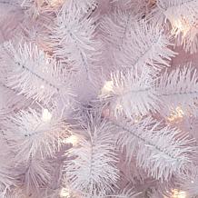 Puleo Intl. Pre-Lit 4.5' Northern Fir Artificial Christmas Tree, White