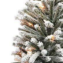 Puleo Intl. Pre-Lit Fir Artificial Christmas Tree with Pine Cones