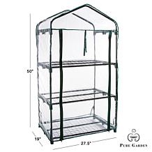Pure Garden 3-Tier Mini Greenhouse with 3 Shelves