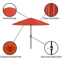 Pure Garden 9' Aluminum Patio Umbrella with Auto-Crank