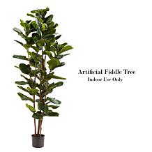 Pure Garden Artificial Fiddle Leaf Fig Tree 72"H Faux Plant