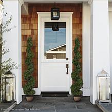 Pure Garden Decorative Realistic Faux Boxwood Spiral Topiary