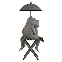 Pure Garden Frog Couple Statue 