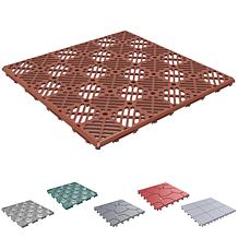 Pure Garden Interlocking Patio, Deck or Garage Floor Tiles-11.5 x 11.5