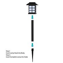 Pure Garden Set of 6 Lantern Solar Landscaping Lights
