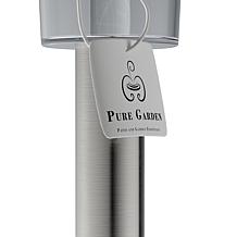 Pure Garden Stainless Steel 12.2” Solar Path Lights 12-pack
