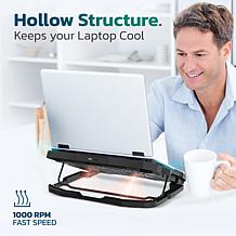 Purely C14 Adjustable Height Laptop Stand Cooling Pad w/ 4 Fans