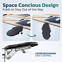 Purely E5620 Foldable Ergonomic Arm Rest for Desk