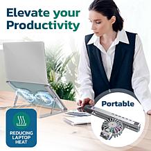Purely F82 Adjustable Height Foldable Laptop Stand Cooling Pad