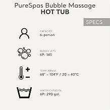 PureSpa Sahara Tan Round Bubble Spa - 6 Person