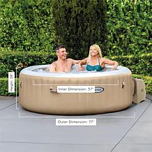 PureSpa Sahara Tan Round Bubble Spa for 4 People