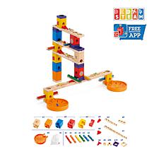 Quadrilla Wooden Marble Run Construction 97 Piece Playset