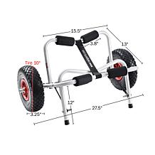 Rad Sportz Aluminum-Frame Kayak Dolly with Airless Tires