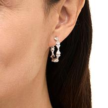 Radiance by Absolute™ 10.14ctw Trilliant Cut Bow Design Hoop Earrings