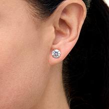 Radiance by Absolute™ 10K Gold 7.1ctw Round Solitaire Stud Earrings