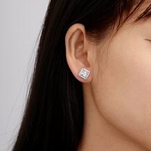 Radiance by Absolute™ 11.58ctw Round Halo Stud Earrings 3-piece Set