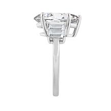 Radiance by Absolute™ 11.81ctw Pear with Baguette Sides Ring