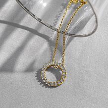 Radiance by Absolute™ 1.34ctw Baguette and Round Circle Pendant