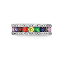 Radiance by Absolute™ 1.55ctw Semi-Eternity Rainbow Ring