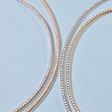 Radiance by Absolute™ 18" 4mm Princess Magnetic Clasp Tennis Necklace