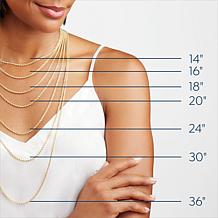 Radiance by Absolute™ 18" 4mm Round Magnetic Clasp Tennis Necklace