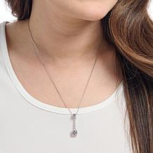 Radiance by Absolute™ 18" Sterling Silver Round Drop Necklace