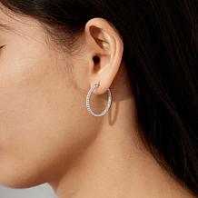 Radiance by Absolute™ 18.30ctw Sterling Silver Hoop Earrings 3pc Set