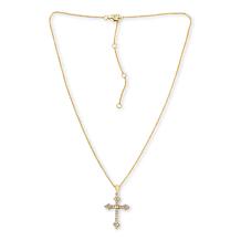 Radiance by Absolute™ 1ctw Pavé Cross Pendant with Chain