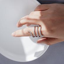 Radiance by Absolute™ 2.01ctw Simulated Diamond Triple-Wrap Swirl Ring