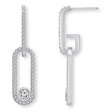 Radiance by Absolute™ 2.36ctw Pavé Paperclip Drop Earrings