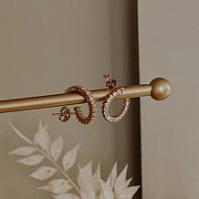Radiance by Absolute™ 2.43ctw Baguette and Round Flat Hoop Earrings