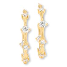 Radiance by Absolute™ 2.95ctw 1.25" Bamboo Hoop Earrings