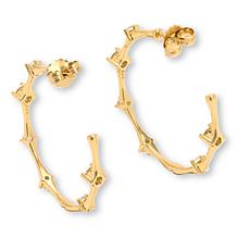 Radiance by Absolute™ 2.95ctw 1.5" Bamboo Hoop Earrings