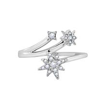 Radiance by Absolute™ .29ctw Stellar Trio Bypass Stack Ring