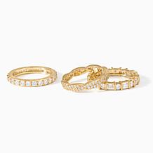 Radiance by Absolute 3-Piece Mixed-Cut Eternity Ring Set