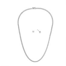 Radiance by Absolute™ 32.33ctw Round Stone Necklace and Earrings Set