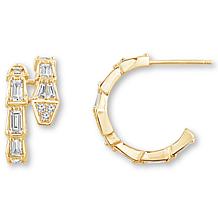 Radiance by Absolute™ 3.30ctw Snake-Style Wrap Hoop Earrings