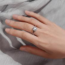 Radiance by Absolute™ 3.60ctw Emerald Cut Pavé Gallery Solitaire Ring