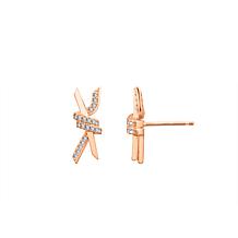 Radiance by Absolute™ .38ctw Sterling Silver Love Knot Stud Earrings