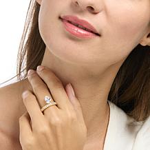 Radiance by Absolute™ 3.90ctw Pear Cut Floating Ring