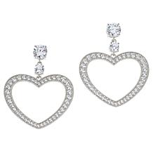 Radiance by Absolute™ 3.99ctw Open Heart Drop Earrings