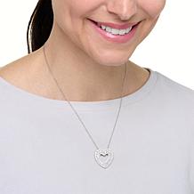 Radiance by Absolute™ 4.37ctw Open Heart Pendant with 18" Chain
