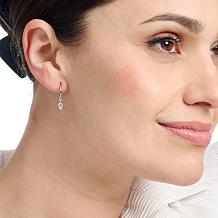 Radiance by Absolute™ .43ctw Teardrop Dangle Hugger Hoop Earrings