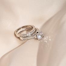 Radiance by Absolute™ 4.8ctw Channel-Set Boxed Bridal Ring 2-piece Set
