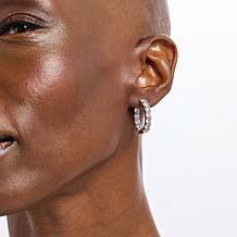 Radiance by Absolute™ 4mm Round Inside/Outside Hoop Earrings