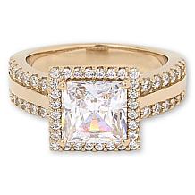 Radiance by Absolute™ 5.25ctw Colorful Square Halo Ring